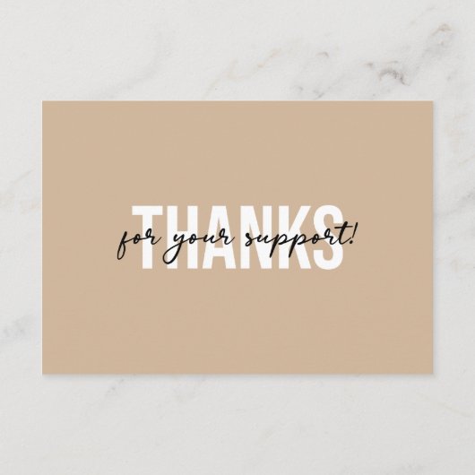 ミニマモダンリスト小規模企業ありがとうQRコード サンキューカード (裏面)