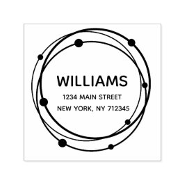 ミニマモダンリスト差出人住所の家族の名前自己 –  セルフインキングスタンプ