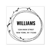 ミニマモダンリスト差出人住所の家族の名前自己 – セルフインキングスタンプ (デザイン)