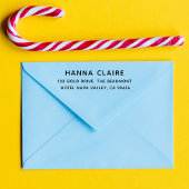 ミニマモダンリスト差出人住所ゴム印 セルフインキングスタンプ