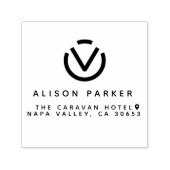 ミニマモダンリスト差出人住所ゴム印 セルフインキングスタンプ (デザイン)