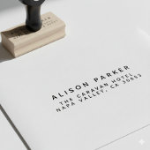 ミニマモダンリスト差出人住所ゴム印 ラバースタンプ