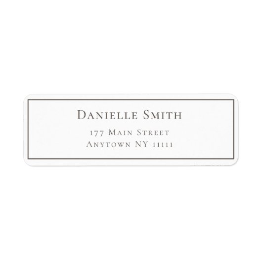 ミニマモダンリスト差出人住所ラベル ラベル (正面)