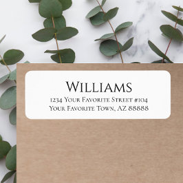 ミニマモダンリスト差出人住所白黒 ラベル