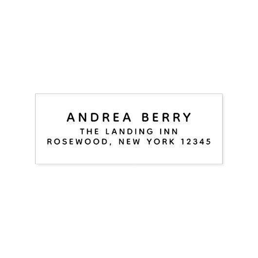 ミニマモダンリスト差出人住所 ラバースタンプ (インプリント)