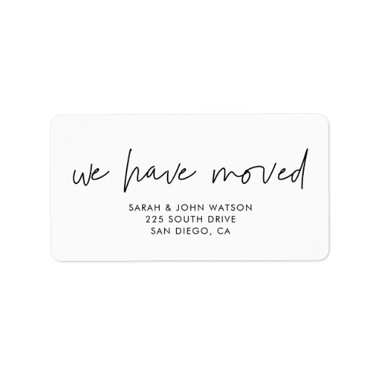 ミニマモダンリスト差出人住所 ラベル (正面)