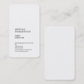 ミニマモダンリスト平シンプルらな縦白 名刺 (正面/裏面)