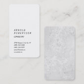 ミニマモダンリスト平シンプルらな縦白 名刺 (正面/裏面)