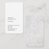 ミニマモダンリスト平シンプルらな縦白 名刺 (正面/裏面)