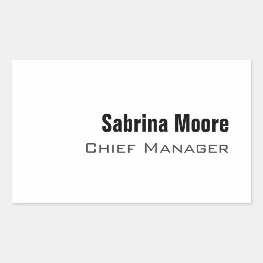 ミニマモダンリスト平原プロフェッショナル 長方形シール (正面)