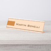 ミニマモダンリスト平原 デスクネームプレート (正面)