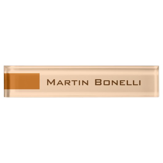 ミニマモダンリスト平原 デスクネームプレート (正面)