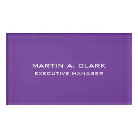 ミニマモダンリスト平野エレガント紫 名札 (正面)