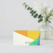 ミニマモダンリスト幾何カスタムカラフル 名刺 (スタンド正面)