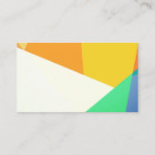 ミニマモダンリスト幾何カスタムカラフル 名刺 (裏面)