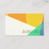 ミニマモダンリスト幾何カスタムカラフル 名刺 (正面)