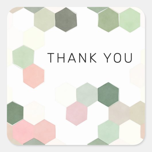 ミニマモダンリスト幾何パ感謝していステルユー スクエアシール (正面)