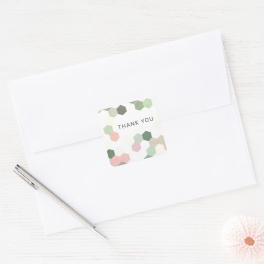 ミニマモダンリスト幾何パ感謝していステルユー スクエアシール (封筒)