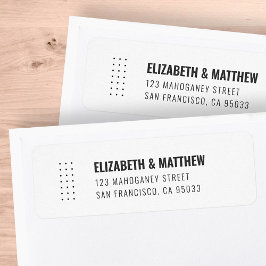 ミニマモダンリスト幾何モダン差出人住所 ラベル