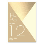 ミニマモダンリスト幾何結婚の テーブルナンバー (裏面)