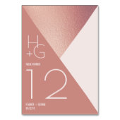 ミニマモダンリスト幾何結婚の テーブルナンバー (裏面)