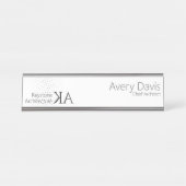 ミニマモダンリスト建築家オフィス机用ネームプレート デスクネームプレート (正面)