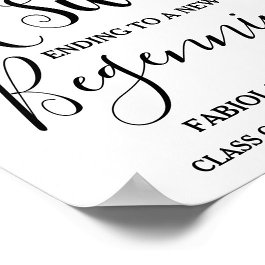 ミニマモダンリスト弁護士の卒業酒パーティー ポスター (角)