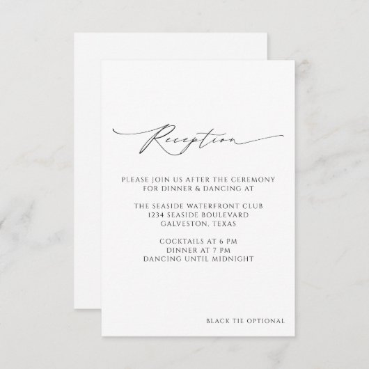 ミニマモダンリスト式レセプション エンクロージャーカード (正面/裏面)