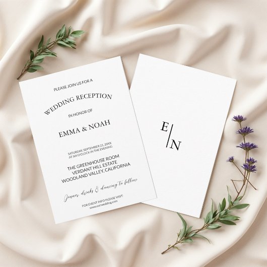 ミニマモダンリスト式レセプション 招待状