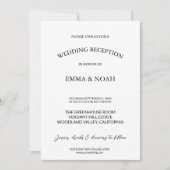 ミニマモダンリスト式レセプション 招待状 (正面)