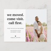 ミニマモダンリスト引っ越しました写真の移動 案内ポストカード (正面)