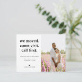 ミニマモダンリスト引っ越しました写真の移動 案内ポストカード (スタンド正面)