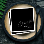 ミニマモダンリスト応援!ブラック結婚ズ・ナプキンス スタンダードカクテルナプキン