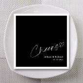 ミニマモダンリスト応援!ブラック結婚ズ・ナプキンス スタンダードカクテルナプキン