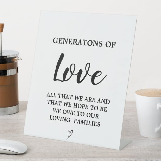 ミニマモダンリスト愛の結婚世代の徴候 台座サイン (インサイチュ)