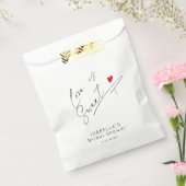 ミニマモダンリスト愛は甘いブライダルシャワー フェイバーバッグ (封をした状態)
