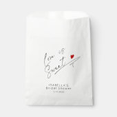 ミニマモダンリスト愛は甘いブライダルシャワー フェイバーバッグ (正面)