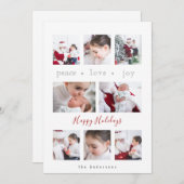 ミニマモダンリスト愛ジョイ平和数々の – 写真 シーズンカード (正面/裏面)