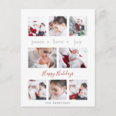 ミニマモダンリスト愛ジョイ平和数々の – 写真 シーズンポストカード (正面)