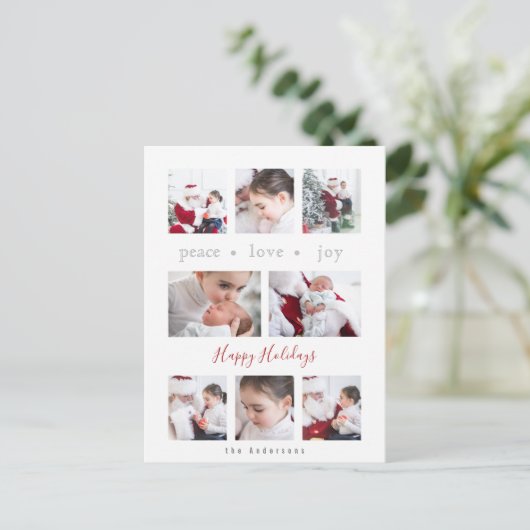 ミニマモダンリスト愛ジョイ平和数々の – 写真 シーズンポストカード (スタンド正面)