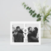 ミニマモダンリスト愛フォトコラージュ結婚ズ ポストカード (スタンド正面)