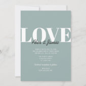 ミニマモダンリスト愛結婚式招待状 招待状 (正面)