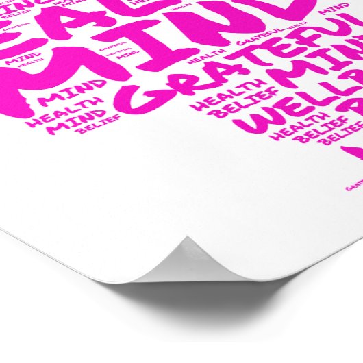 ミニマモダンリスト感謝ウォールアート ポスター (角)