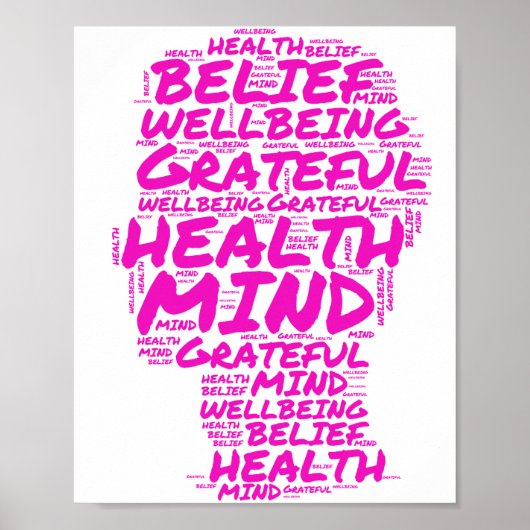 ミニマモダンリスト感謝ウォールアート ポスター (正面)