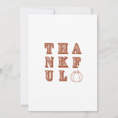 ミニマモダンリスト感謝祭ディナー 招待状 (裏面)