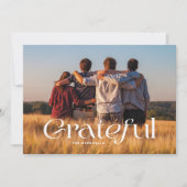 ミニマモダンリスト感謝祭フォトカード シーズンカード (正面)