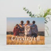 ミニマモダンリスト感謝祭フォトカード シーズンカード (スタンド正面)