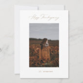 ミニマモダンリスト感謝祭フォトカード シーズンカード (正面)