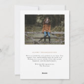 ミニマモダンリスト感謝祭フォトカード シーズンカード (裏面)