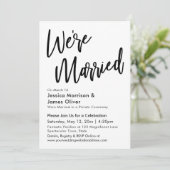 ミニマモダンリスト我々は黒と白結婚したである 招待状 (スタンド正面)